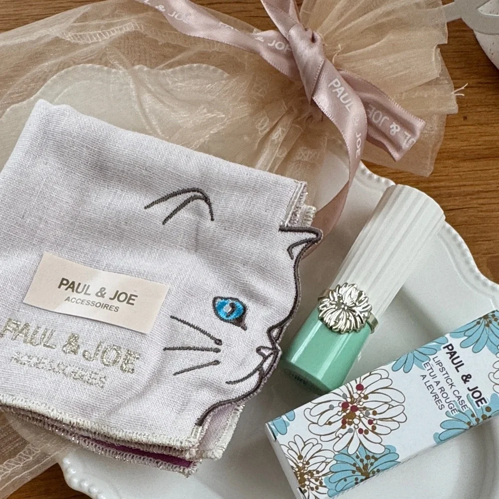 Paul & Joe handkerchief and Paul & Joe rouge, cat shaped lipstick treatment. - Picture 2 of 8